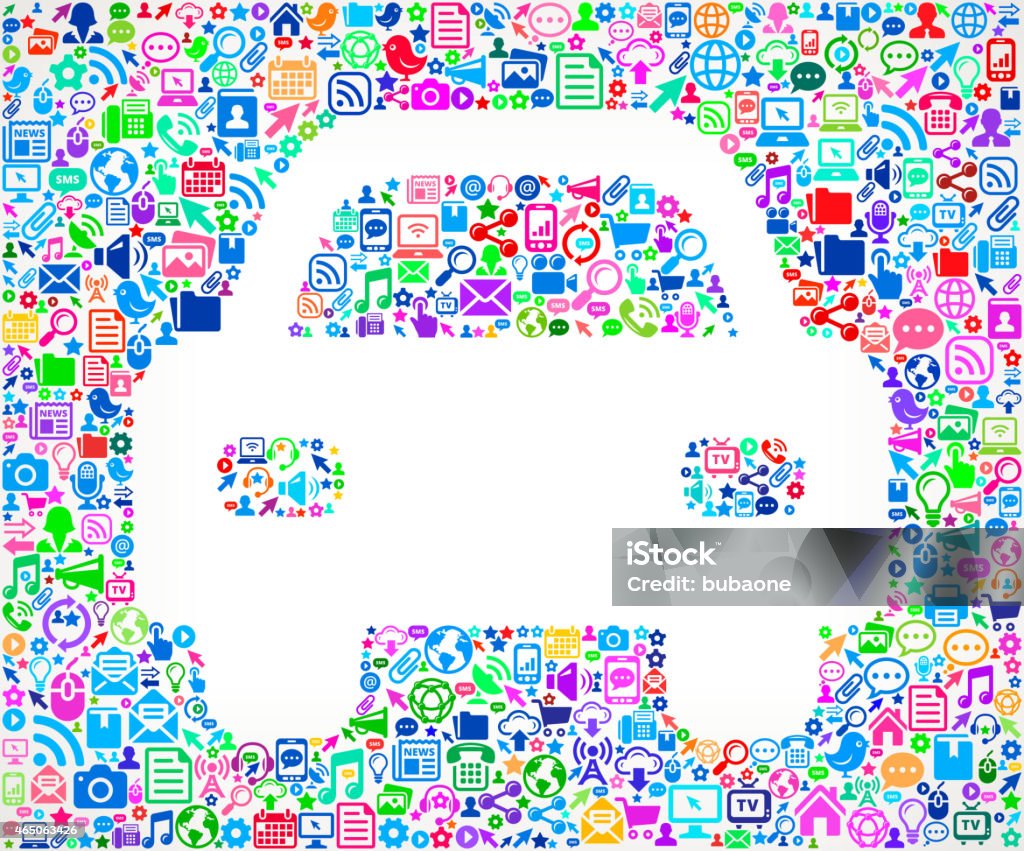 Car Front moderna tecnología de arte vectorial sin royalties de patrón - arte vectorial de 2015 libre de derechos