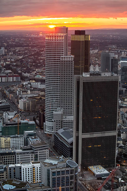 istock frankfurt am main germany cityscape sundown 465063760