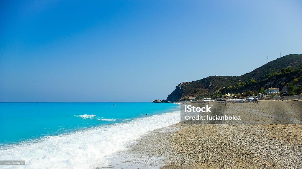 Kathisma Beach, Lefkada Island, Greece Kathisma Beach is one of the best beaches in Lefkada Island in Ionian Sea 2015 Stock Photo