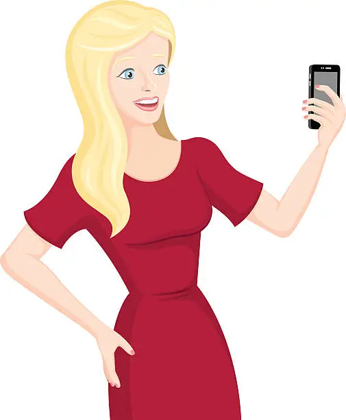 Vector illustration of Selfie