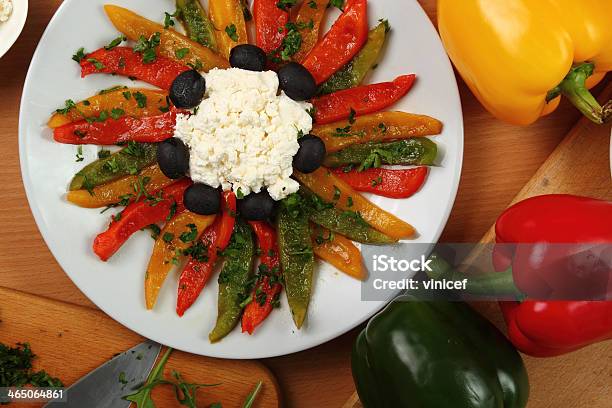 Bell Pepper Carpaccio Stock Photo - Download Image Now - Antipasto, Arugula, Bell Pepper