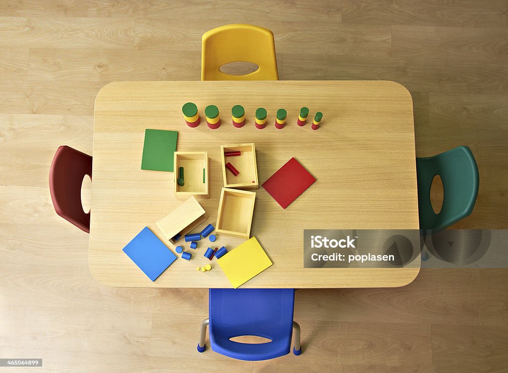 Montessori educational toys for preschool kids Architecture Stock Photo