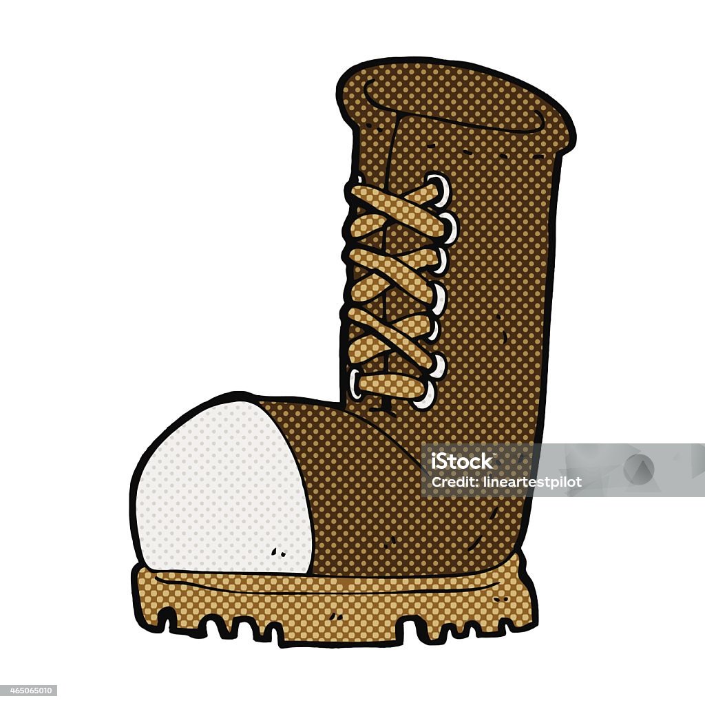 Old Boot Animation Comic Cartoon Old Work Boot Stock Illustration - Download Image Now ...