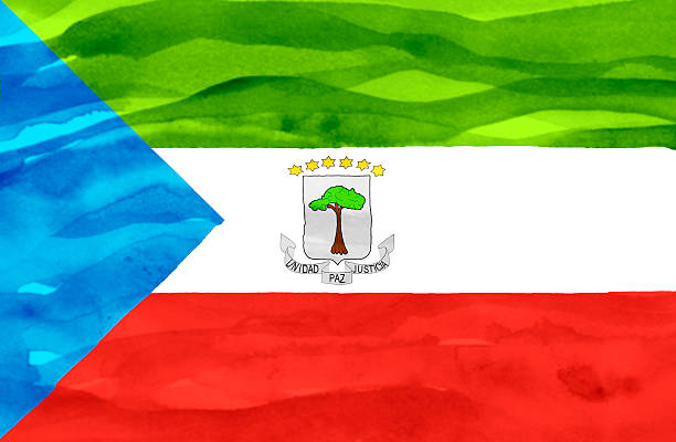 istock Painted flag of Equatorial Guinea 465065101