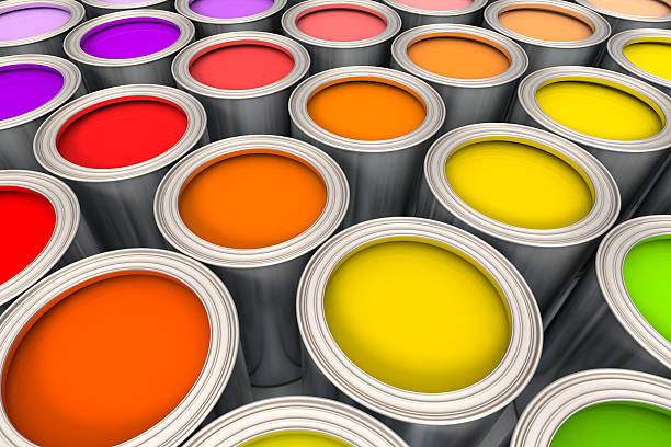 istock 3D colors painting buckets 465065668