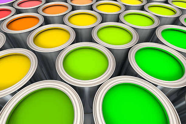 istock 3D colors painting buckets 465065670