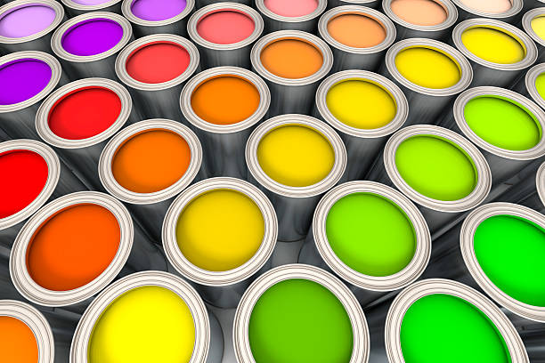 istock 3D colors painting buckets 465065674
