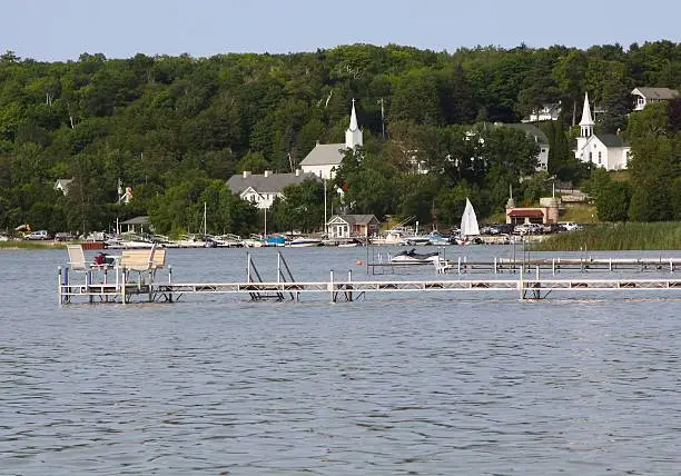 Little town of Ephraim Wisconsin from the water