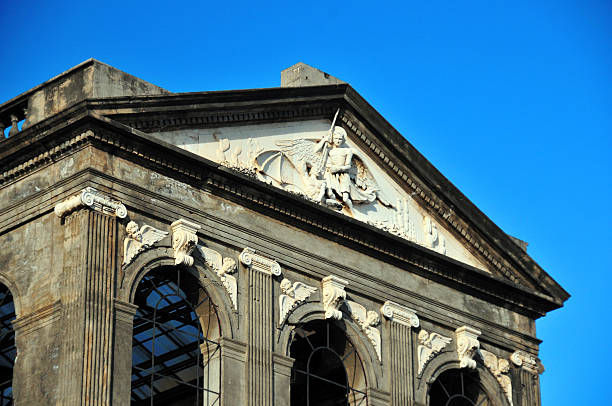 istock Managua, Nicaragua: Old Cathedral - St Michael slaying a demon 465066763