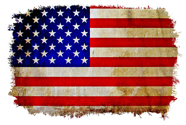 istock Vintage USA flag 465067389