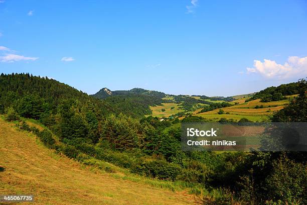 Mountains At Sunset Pieniny Slovakia Stock Photo - Download Image Now - Agricultural Field, Beauty In Nature, Blue