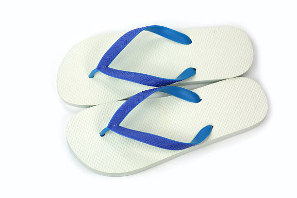 istock Pair of flip flops Isolated on White background 465068496