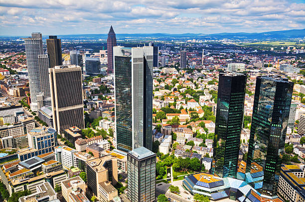 istock aerial view of Frankfurt, Germany 465068689