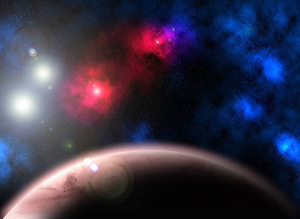 istock Red planet, nebulae and stars 465068720