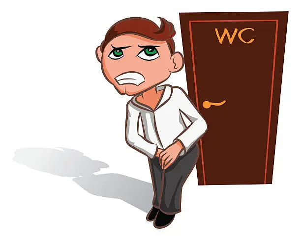 Vector illustration of WC for men sign