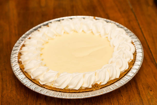 istock Whole Lemon Meringue Pie on Wood Table 465070172