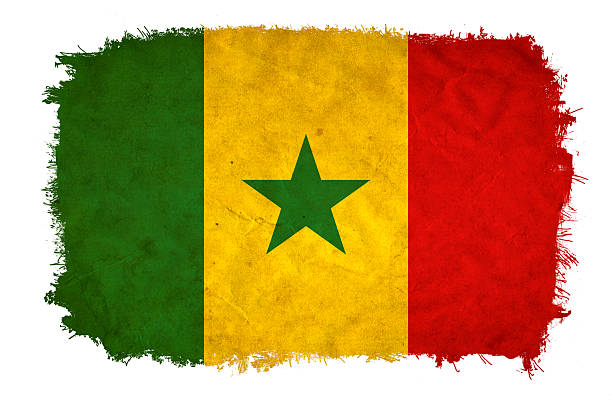 senegal grunge flagge - flag of senegal stock-fotos und bilder