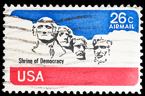 Stock photo of the Shrine of Democracy US Postal Stamp