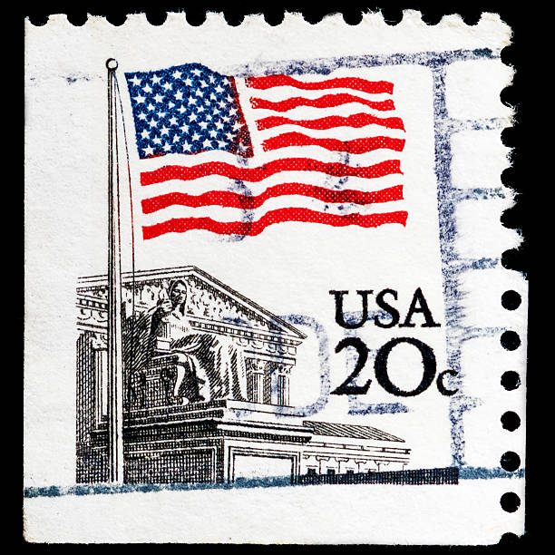 istock Stamp US Flag Over Supreme Court Issue 465072664