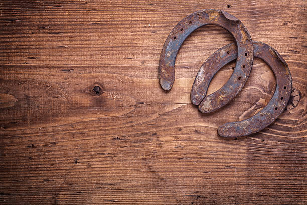 istock copyspace image two old cast iron metal western horse shoeing 465072752