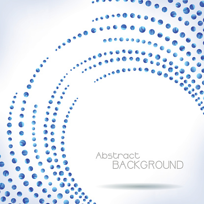 Background with blue abstract lines. Bubble design - vector illustration.