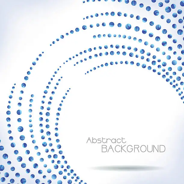 Vector illustration of Abstract blue circle background