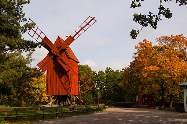 Old wind mill in Skansen park. Old wind mill in Skansen park. Stockholm, Sweden. djurgarden photos stock pictures, royalty-free photos & images