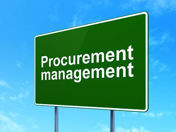 istock Finance concept: Procurement Management on road sign background 465073577