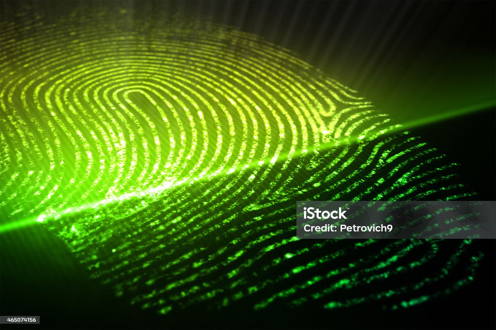 Fingerprint Print of finger and scan system Fingerprint Stock Photo