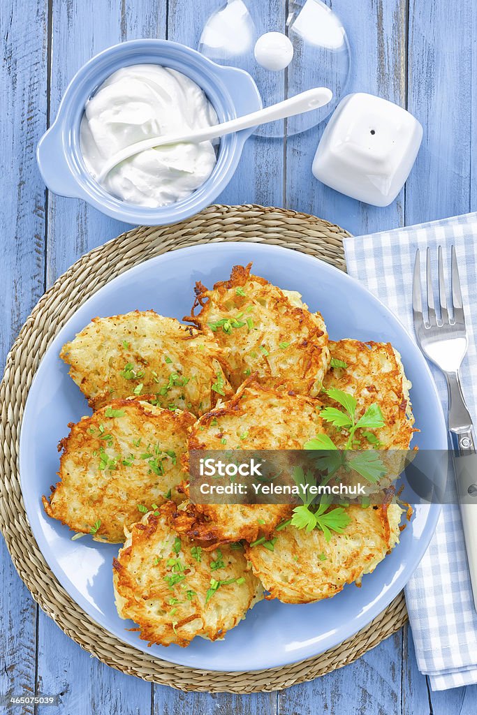 Potato pancakes Appetizer Stock Photo