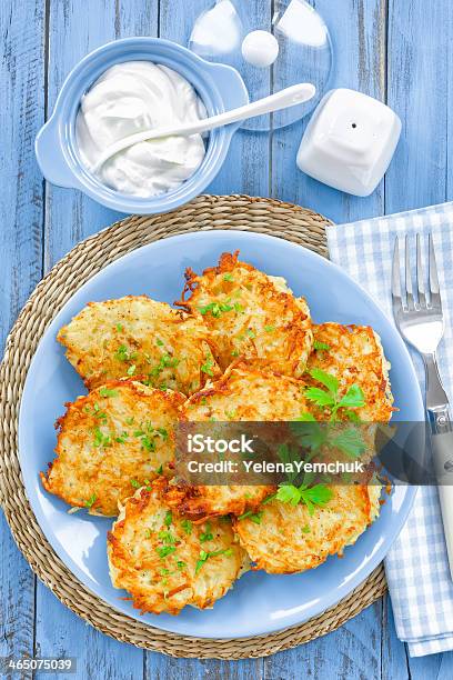 Potato Pancakes Stock Photo - Download Image Now - Appetizer, Baked, Close-up