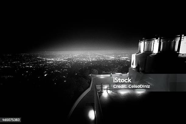 Los Angeles As Seen From The Griffith Observatory Stock Photo - Download Image Now - Black And White, City Of Los Angeles, Los Angeles County