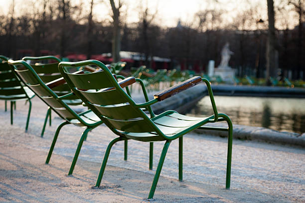 istock Chairs in parisian garden Les Tuileries 465076034