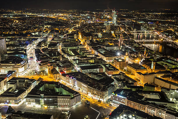 istock frankfurt am main germany cityscape at night 465076256