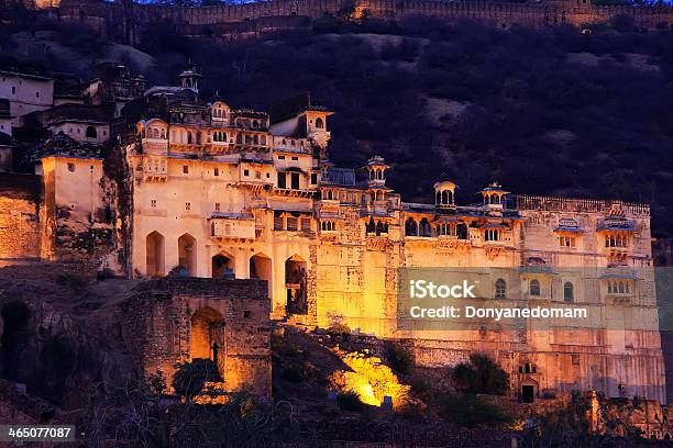 Bundi Palace At Night India Stock Photo - Download Image Now - Bundi, Architecture, Asia