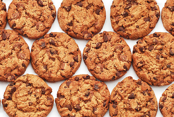 chocolate cookies stock photo