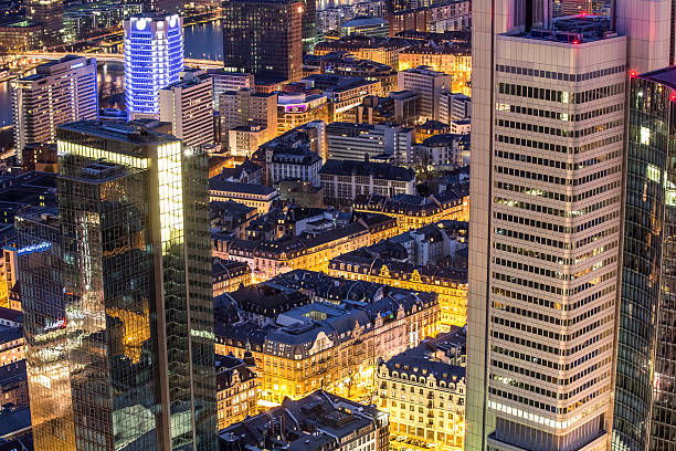 istock frankfurt am main germany cityscape at night 465080328