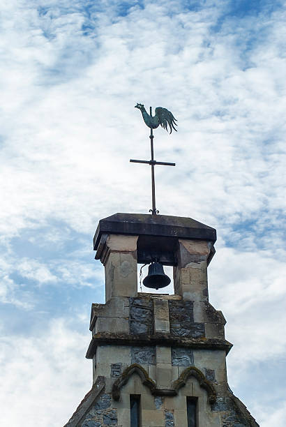 bell - roof roof tile rooster weather vane imagens e fotografias de stock