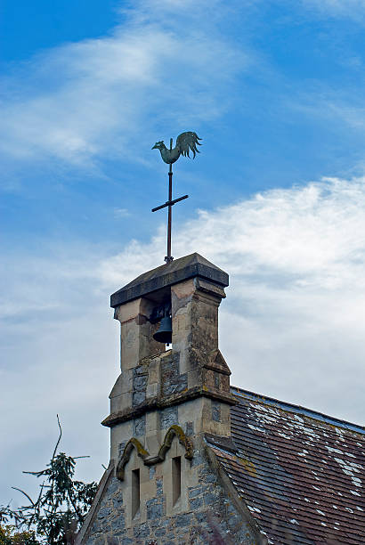 bell - roof roof tile rooster weather vane imagens e fotografias de stock