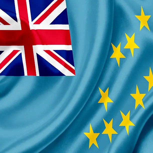 Photo of Tuvalu waving flag