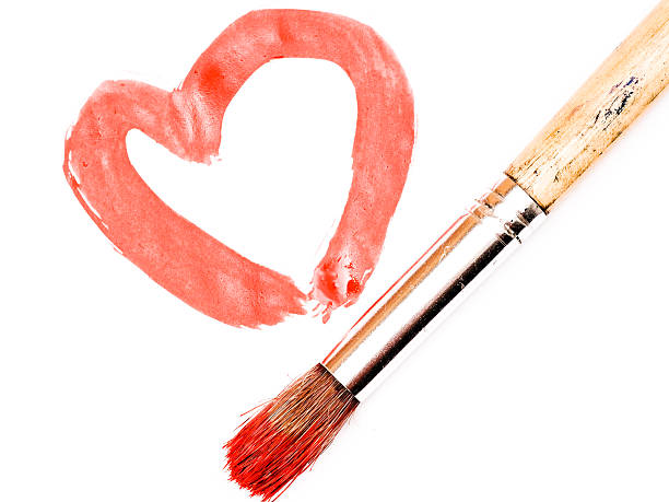 istock Paintbrush and painted heart 465084351