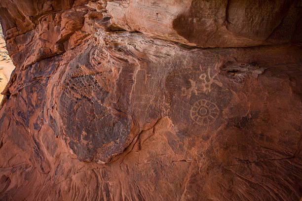 istock Petroglphs at Atlatl Rock 465084590
