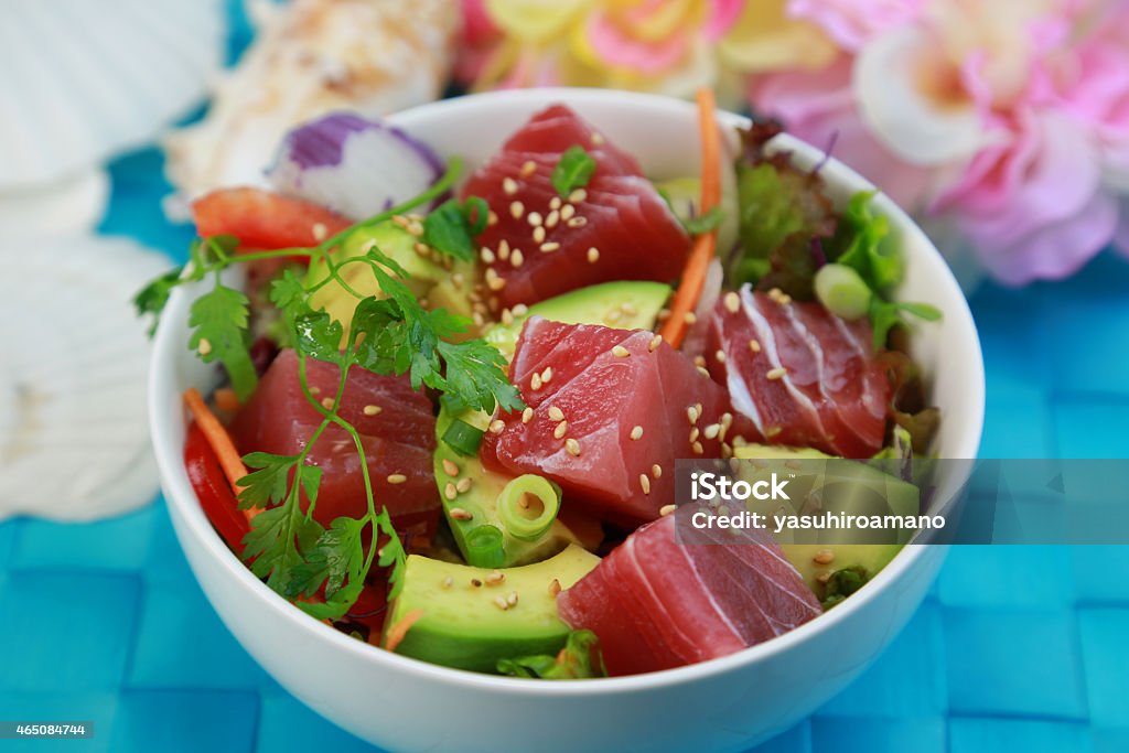 Poke food Avocado Stock Photo