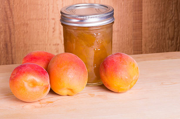 istock Ripe apricots and jelly or jam 465085600