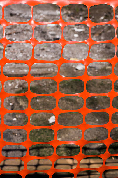 istock Safety fence warns of danger 465086214