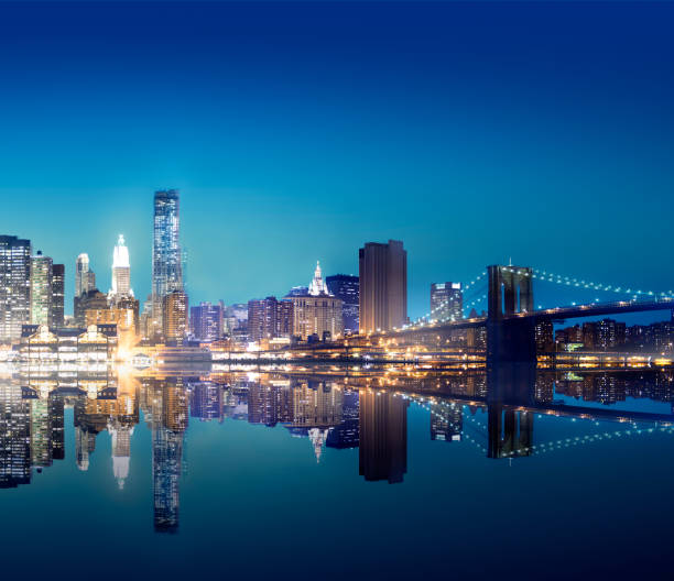 istock New York City Lights Scenic Bridge View Concept 465087262