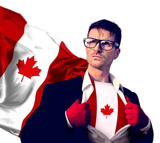 istock Superhero Businessman Canadian Isolated Concept 465087604
