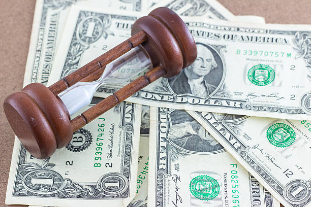 istock Hourglass with abacus and banknote 465088298