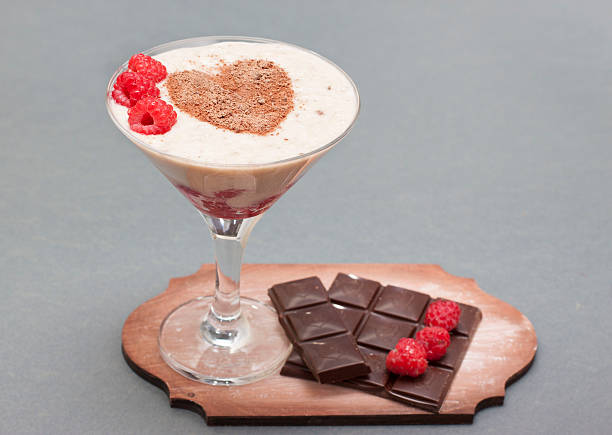 istock Cocktail of banana, raspberry and chocolate. 465088735