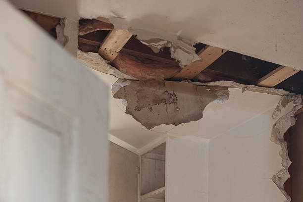 istock Damaged home, insurance concept restoration 465088784